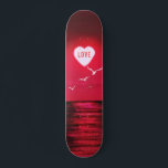 Sunset Love - Romantic - Black Red - Customizable Skateboard<br><div class="desc">Sunset Love - add your text / name / more ..</div>