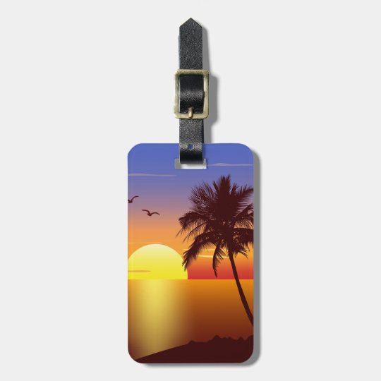 Sunset luggage tag