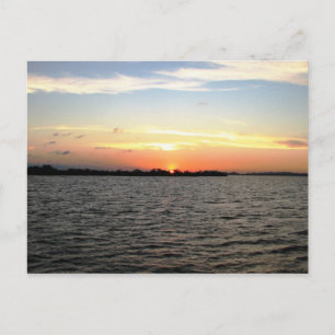 Sunset, Mangrove Cay, Belize Postcard