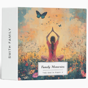 Sunset Meadow Meditation with Butterflies (1) Binder