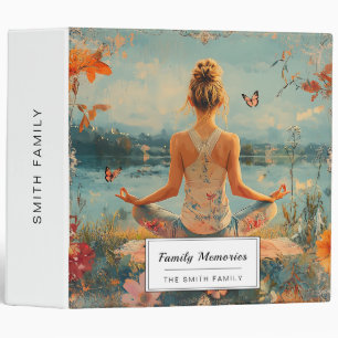Sunset Meadow Meditation with Butterflies (2) Binder