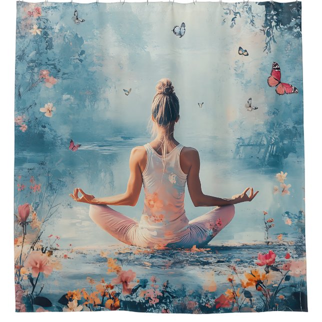 Sunset Meadow Meditation with Butterflies (3) (Front)