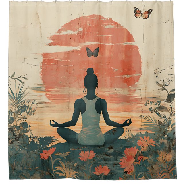 Sunset Meadow Meditation with Butterflies (5) (Front)