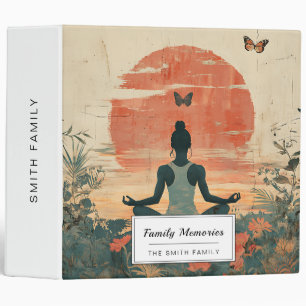 Sunset Meadow Meditation with Butterflies (5) Binder