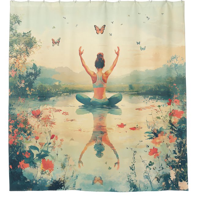 Sunset Meadow Meditation with Butterflies (8) (Front)