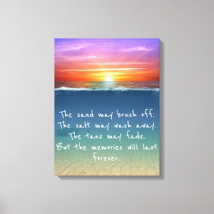 Sunset Memory Quote Canvas Print