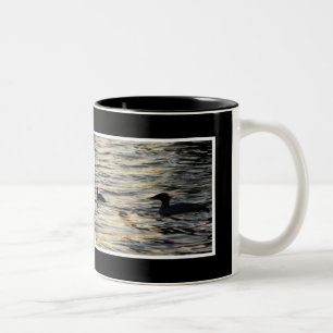 Sunset Mergansers Two-Tone Coffee Mug