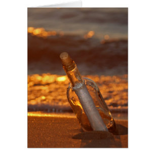 sunset message in a bottle