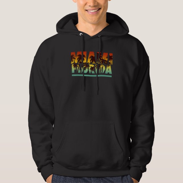 Sunset Miami Florida View Hoodie (Front)