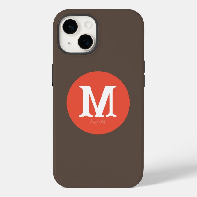 Sunset Minimal Monogram Case-Mate iPhone Case (Back)