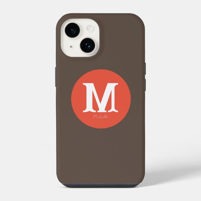 Sunset Minimal Monogram Case-Mate iPhone Case (Back)