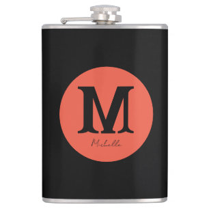 Sunset Minimal Monogram Hip Flask