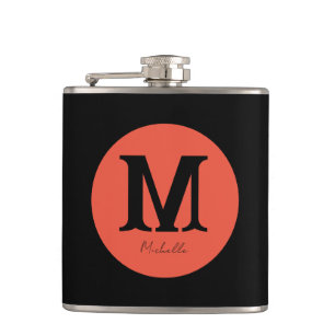 Sunset Minimal Monogram Hip Flask