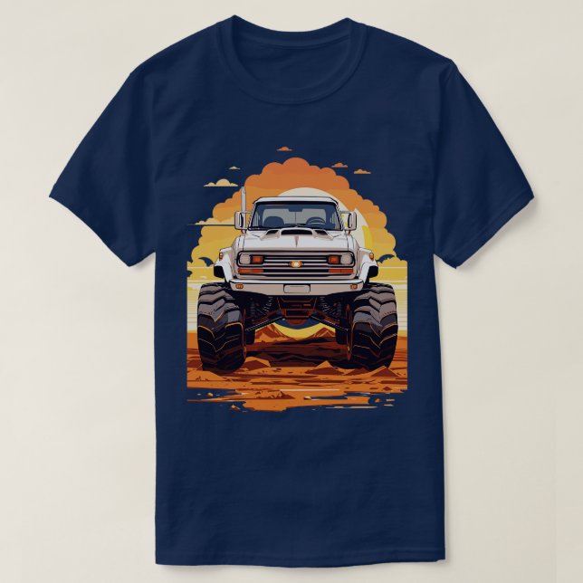 Sunset Monster Truck T-Shirt (Design Front)