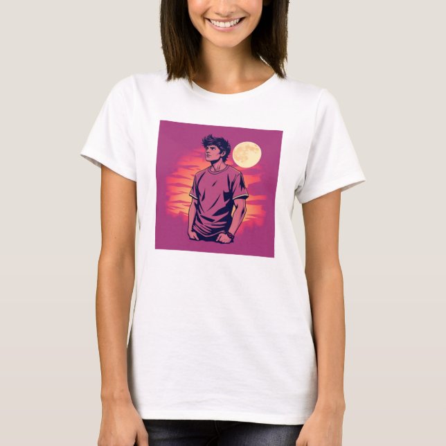 Sunset moon T-Shirt (Front)
