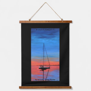 Sunset Mooring Hanging Tapestry