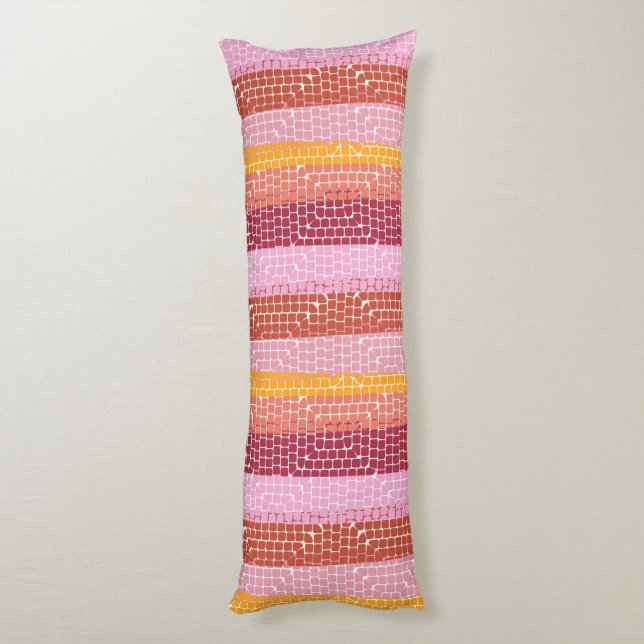 Sunset Mosaic  Body Pillow (Back (Vertical))