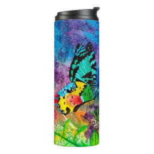Sunset Moth Double Profile Thermal Tumbler