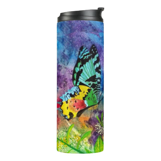 Sunset Moth Double Profile Thermal Tumbler (Rotated Left)