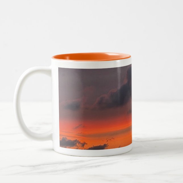 Sunset Motif Two-Tone Coffee Mug (Left)