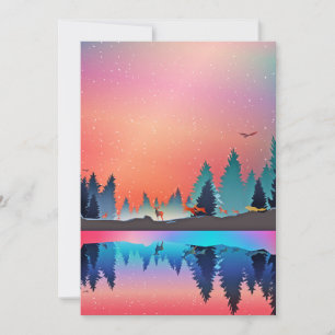 Sunset Mountain Blank Inside Thank You Card