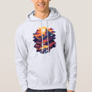 Sunset Mountain Escape Graphic T-Shirt Hoodie