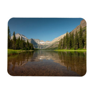Sunset Mountain Reflection Glacier National Park Magnet