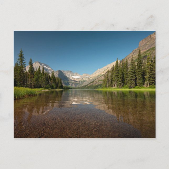 Sunset Mountain Reflection | Glacier National Park Postcard (Front)