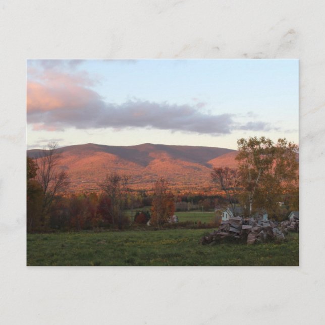 Sunset Mountain Scenery Puzzle Postcard (Front)