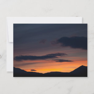 Sunset Mountain Silhouette Photo Card