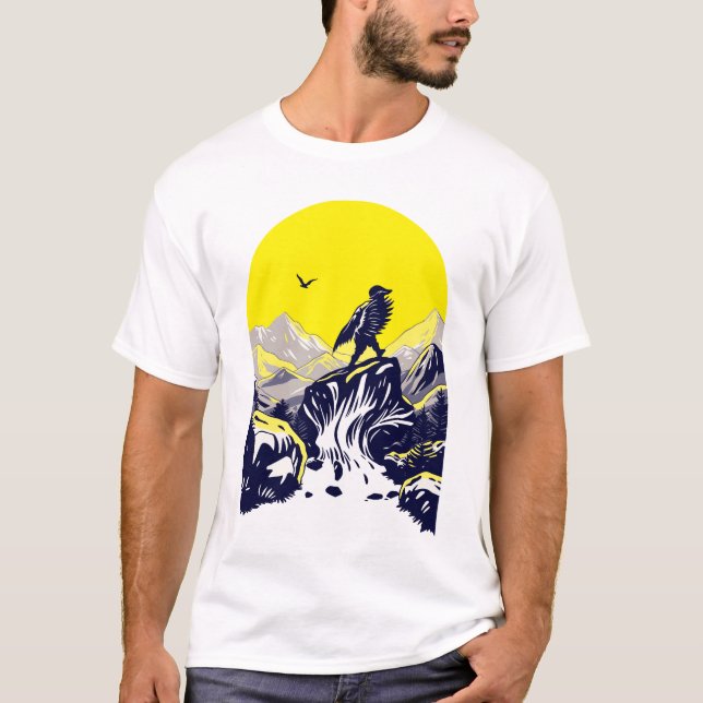 sunset mountain T-Shirt (Front)