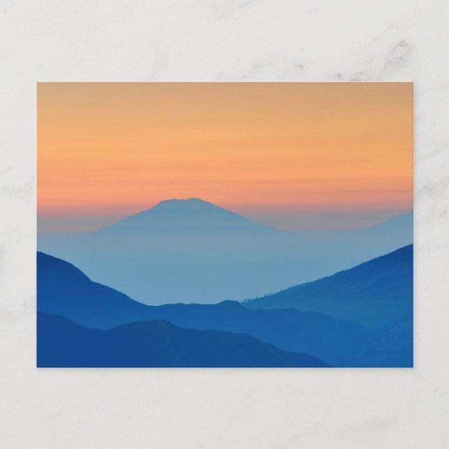 Sunset Mountains Abstract Landscape Postcard (Front)