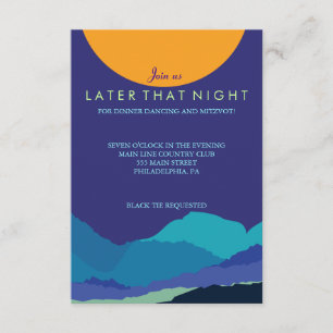 SUNSET & MOUNTAINS Bar Bat Mitzvah Party Card