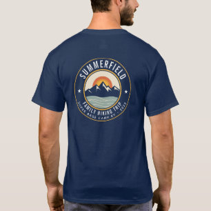Sunset Mountains Retro Family Hiking Matching Dad  T-Shirt