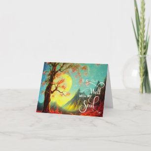 Sunset mountan bonsai It is well Card