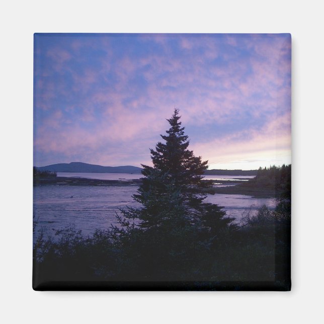 Sunset, Mt. Desert Island Magnet (Front)