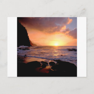 Sunset Na Pali Coast Hawaii Postcard