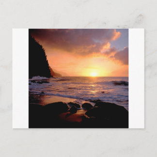 Sunset Na Pali Coast Hawaii Postcard