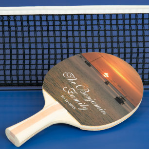 Sunset Nature Tropical Family Personalize Ping Pong Paddle