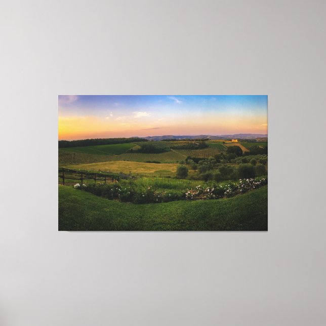sunset Nature View Stretched Canvas Print (Front)