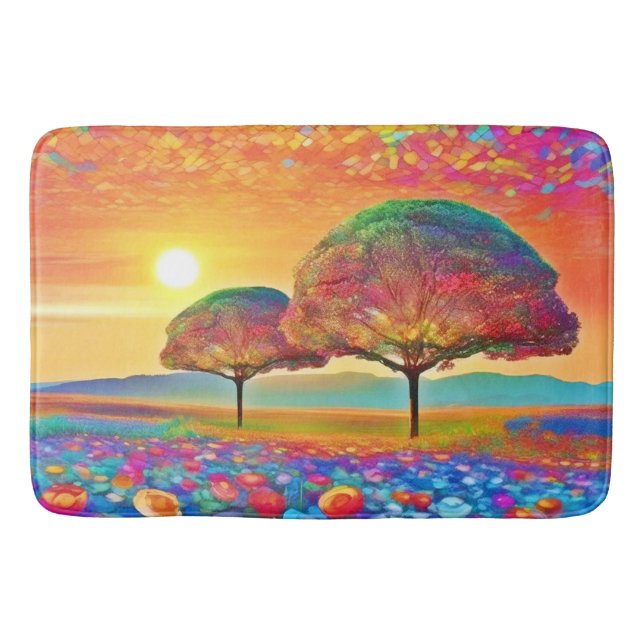 Sunset Nature's Kaleidoscope  Bath Mat (Front)