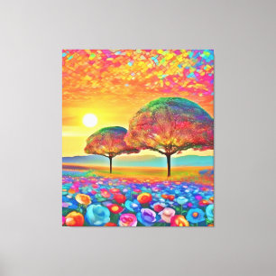 Sunset Nature's Kaleidoscope Canvas Print