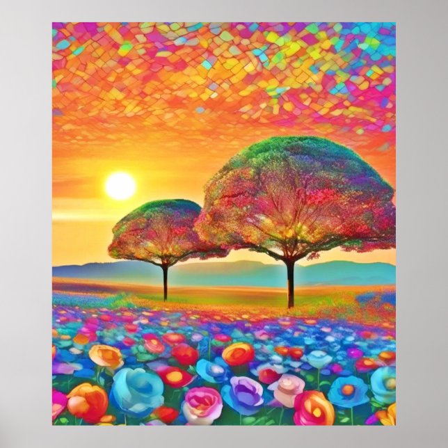 Sunset Nature's Kaleidoscope  Poster (Front)