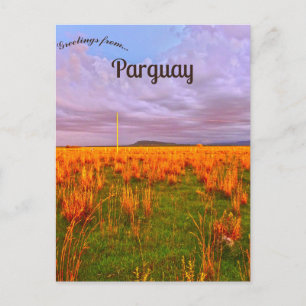 Sunset Near Itape Paraguay Postcard