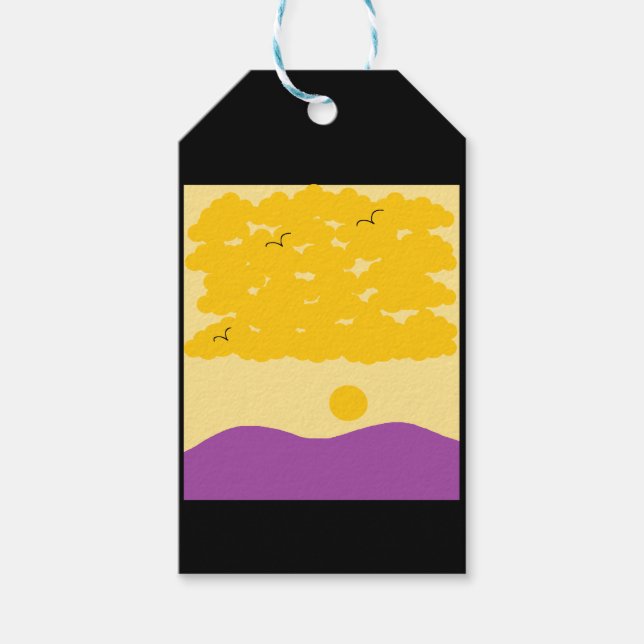 Sunset o' Purple Hills  Gift Tags (Front)