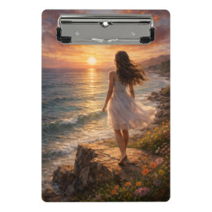 Sunset Ocean Aesthetic Photo Enlargement Mini Clipboard