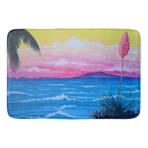 Sunset Ocean  Bath Mat
