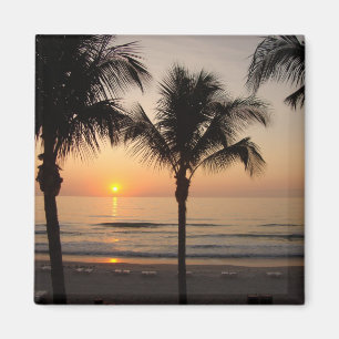 Sunset Ocean Beach Floride Photographie Magnet d'a