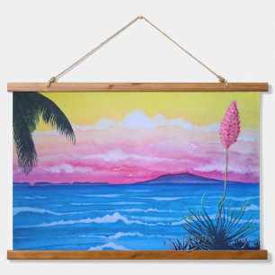Sunset Ocean  Hanging Tapestry