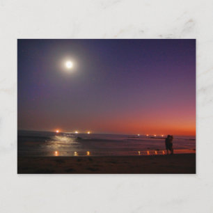 Sunset Ocean Kiss Postcard
